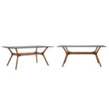 Table à manger rectangulaire au fini noyer, style Mid-Century