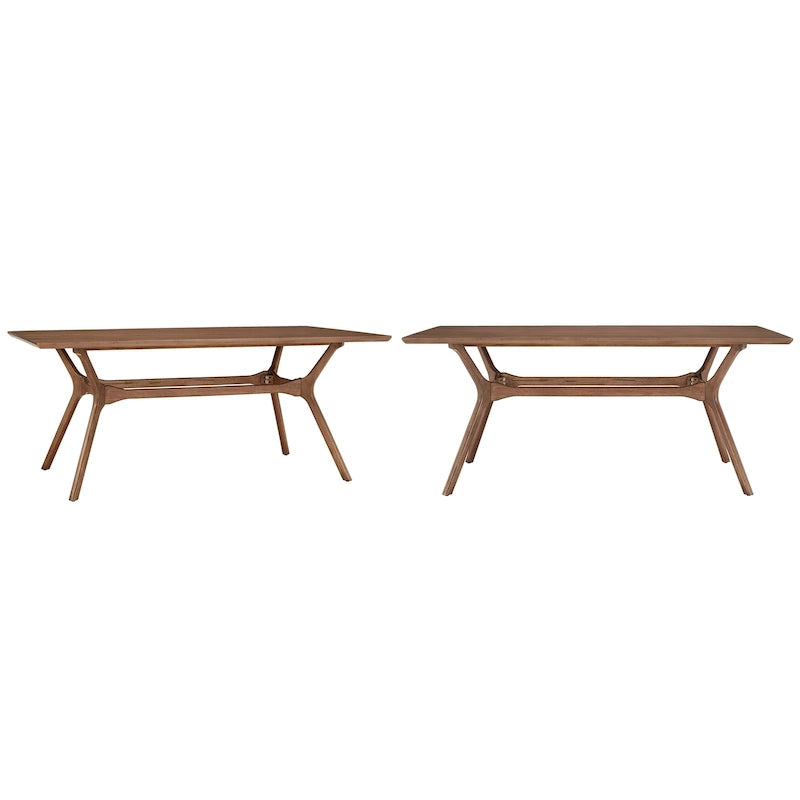 Table à manger rectangulaire au fini noyer, style Mid-Century