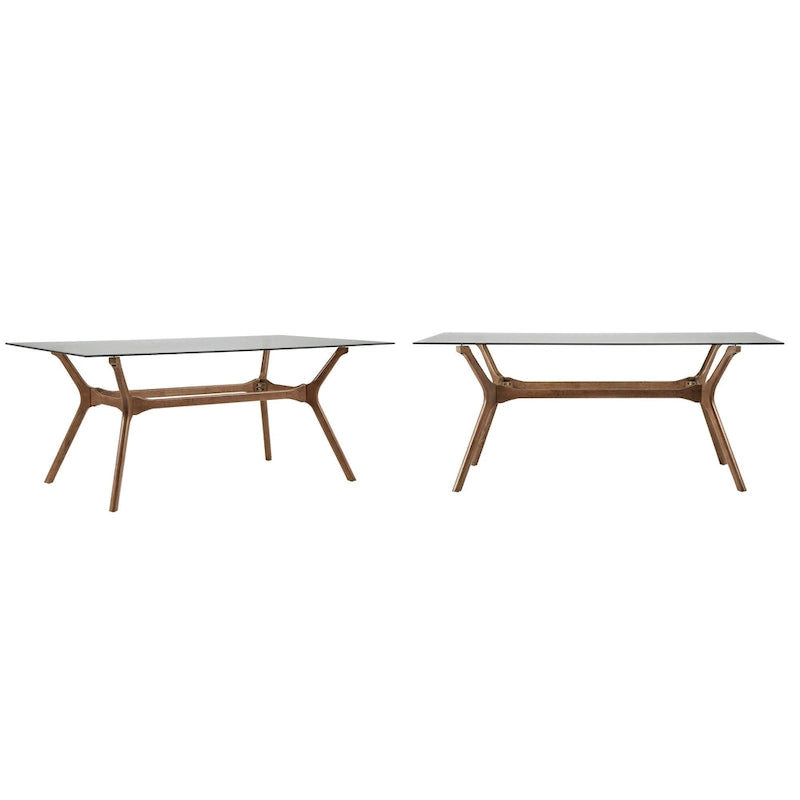 Table à manger rectangulaire au fini noyer, style Mid-Century