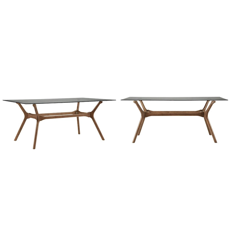 Table à manger rectangulaire au fini noyer, style Mid-Century