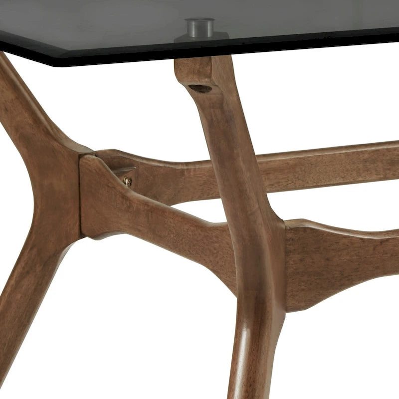 Table à manger rectangulaire au fini noyer, style Mid-Century