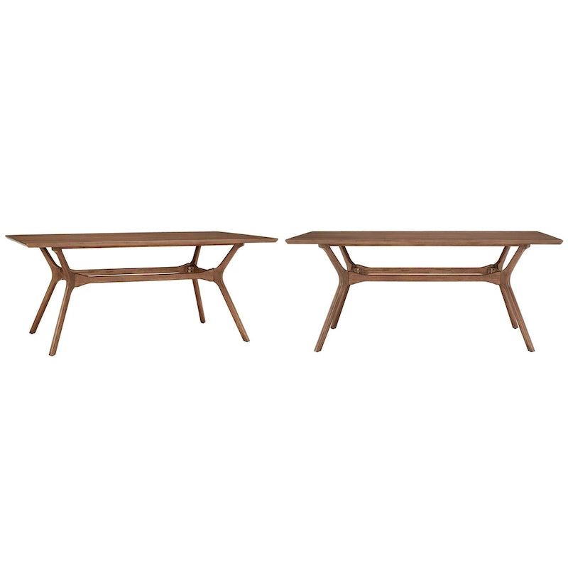 Table à manger rectangulaire au fini noyer, style Mid-Century