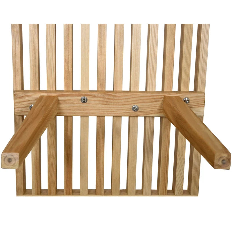 Banc d'entrée rectangulaire de 48 pouces en bois naturel au design moderne à lattes pour salon, maison et bureau