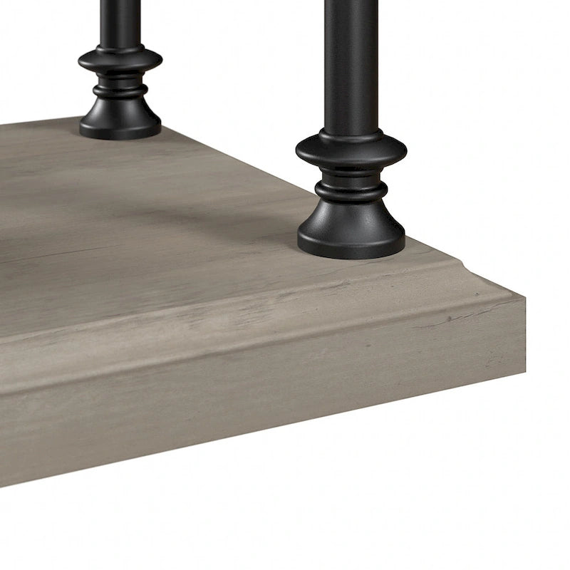 Console design avec tiroirs et étagères