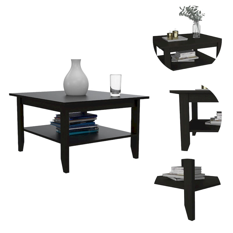 Table basse moderne avec étagère ouverte