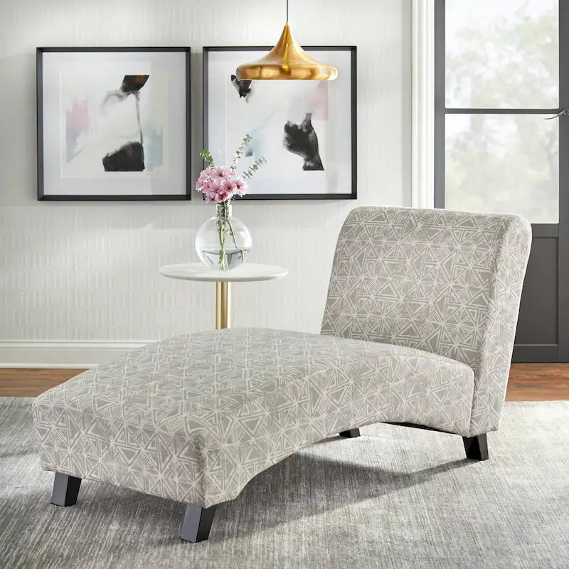 Chaise longue capitonnée