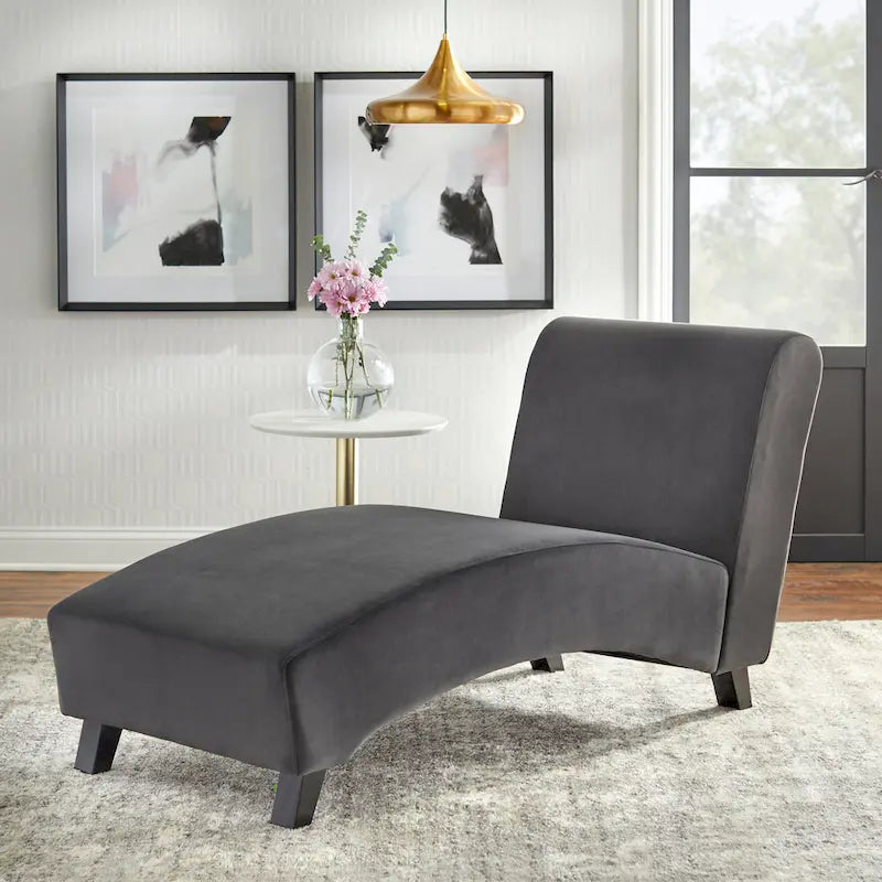 Chaise longue capitonnée