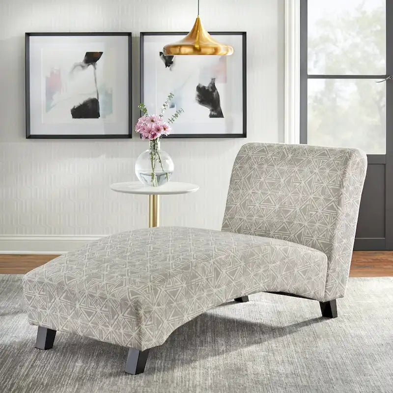 Chaise longue capitonnée