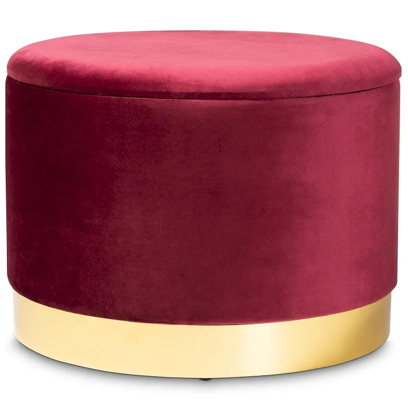 Pouf de rangement capitonné Glam et Luxe