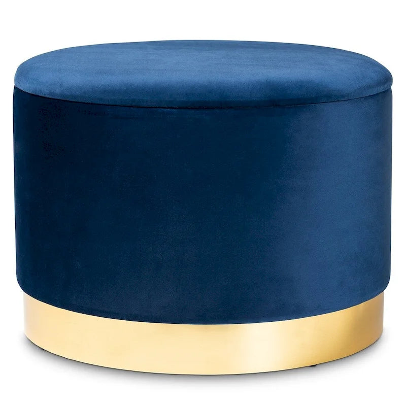 Pouf de rangement capitonné Glam et Luxe