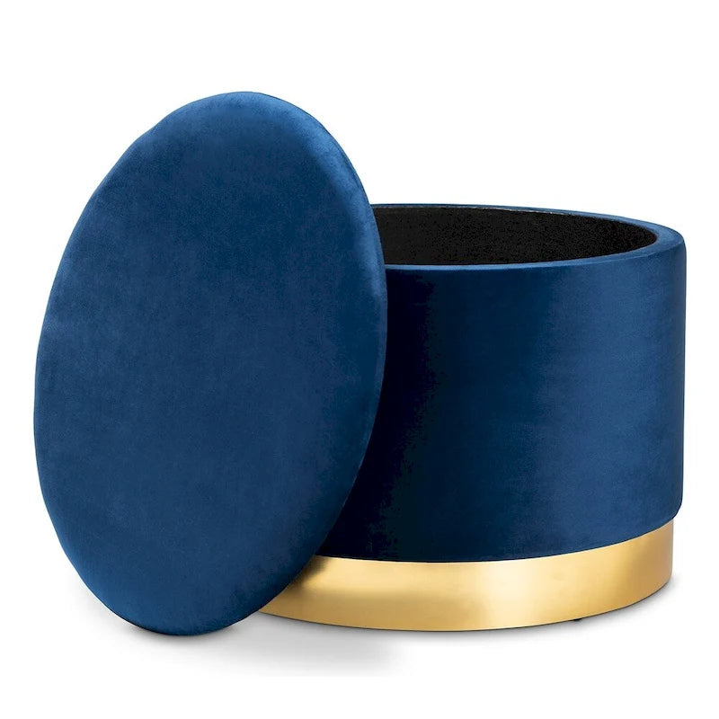 Pouf de rangement capitonné Glam et Luxe