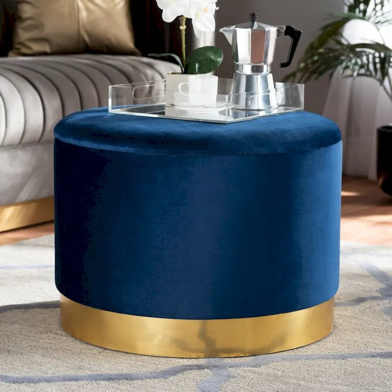 Pouf de rangement capitonné Glam et Luxe