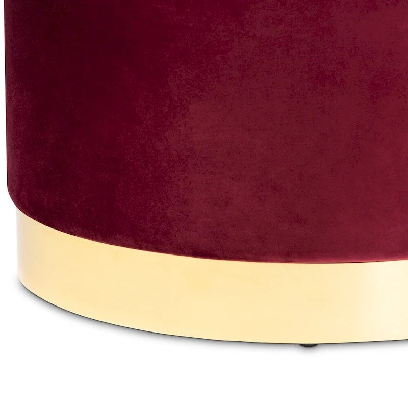 Pouf de rangement capitonné Glam et Luxe