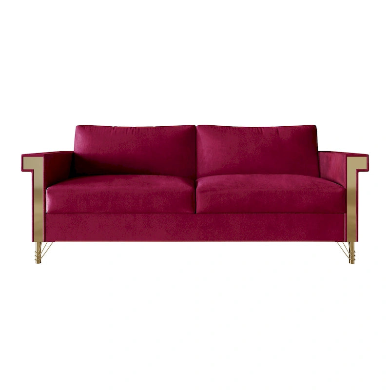Canapé inclinable électrique double en cuir - Cognac