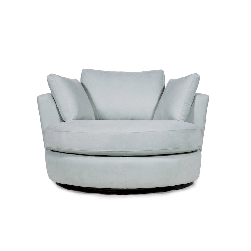 Fauteuil pivotant rond et élégant de 54 pouces, une place et demie
