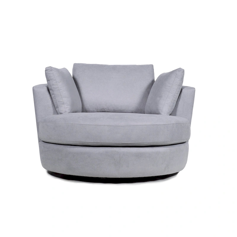 Fauteuil pivotant rond et élégant de 54 pouces, une place et demie