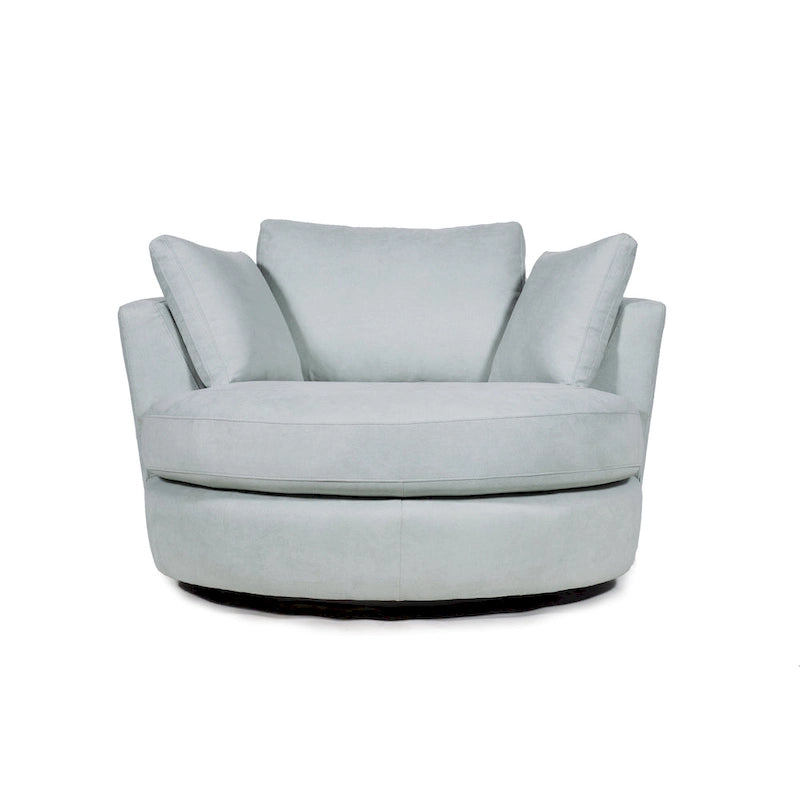 Fauteuil pivotant rond et élégant de 54 pouces, une place et demie