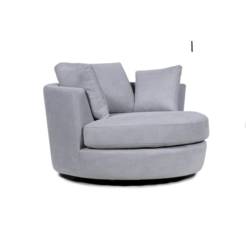 Fauteuil pivotant rond et élégant de 54 pouces, une place et demie