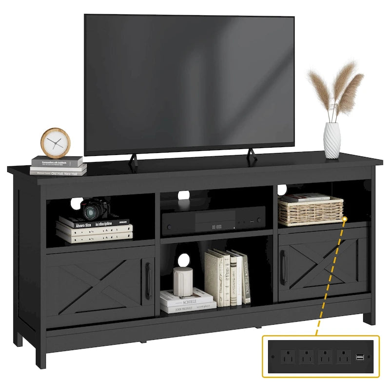Meuble TV de style rustique pour téléviseurs de 55"/65"
