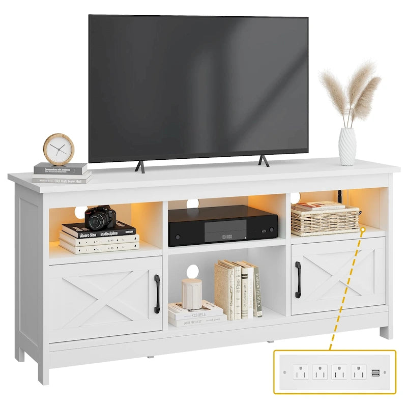 Meuble TV de style rustique pour téléviseurs de 55"/65"