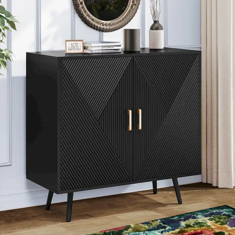Meuble d'appoint moderne en bois à 2 portes