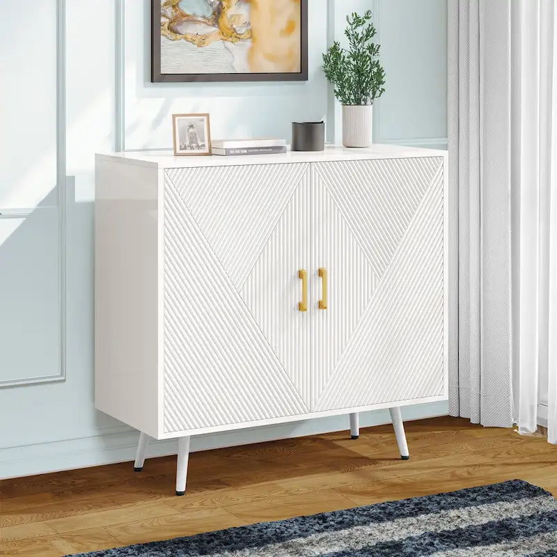 Meuble d'appoint moderne en bois à 2 portes