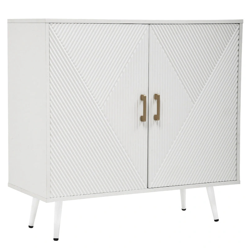 Meuble d'appoint moderne en bois à 2 portes