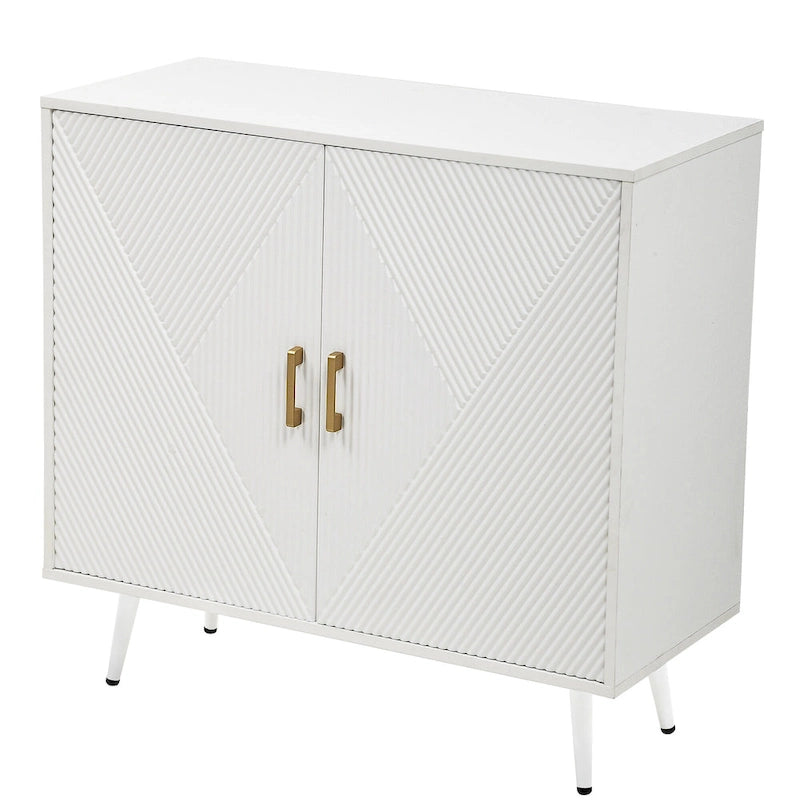 Meuble d'appoint moderne en bois à 2 portes
