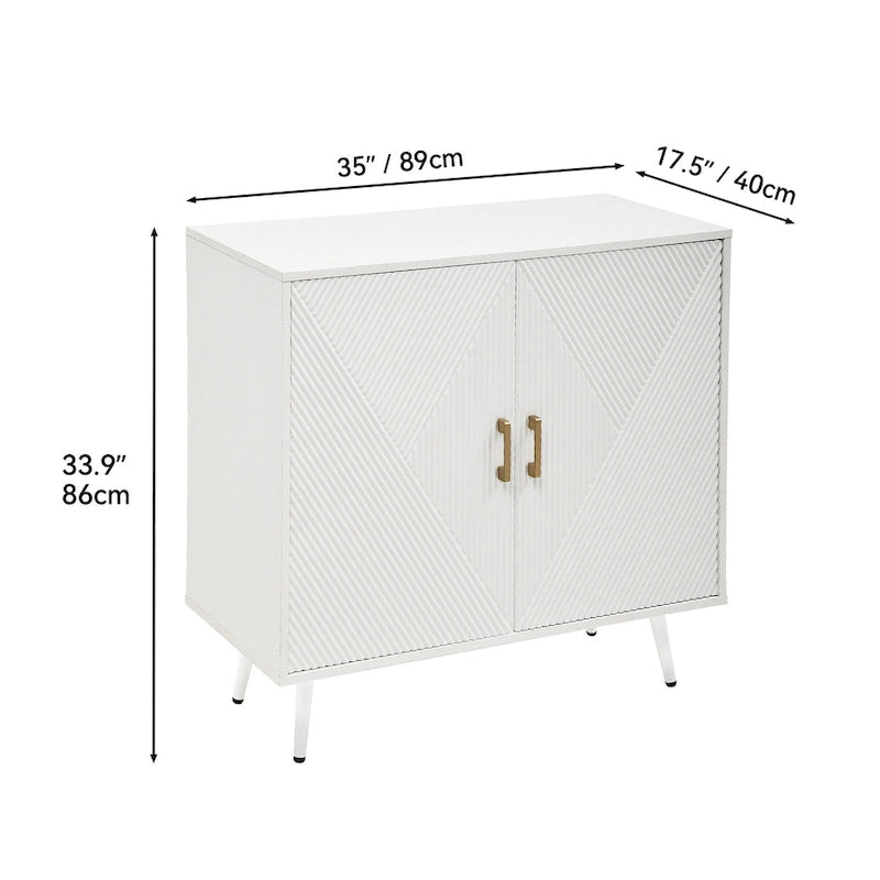 Meuble d'appoint moderne en bois à 2 portes