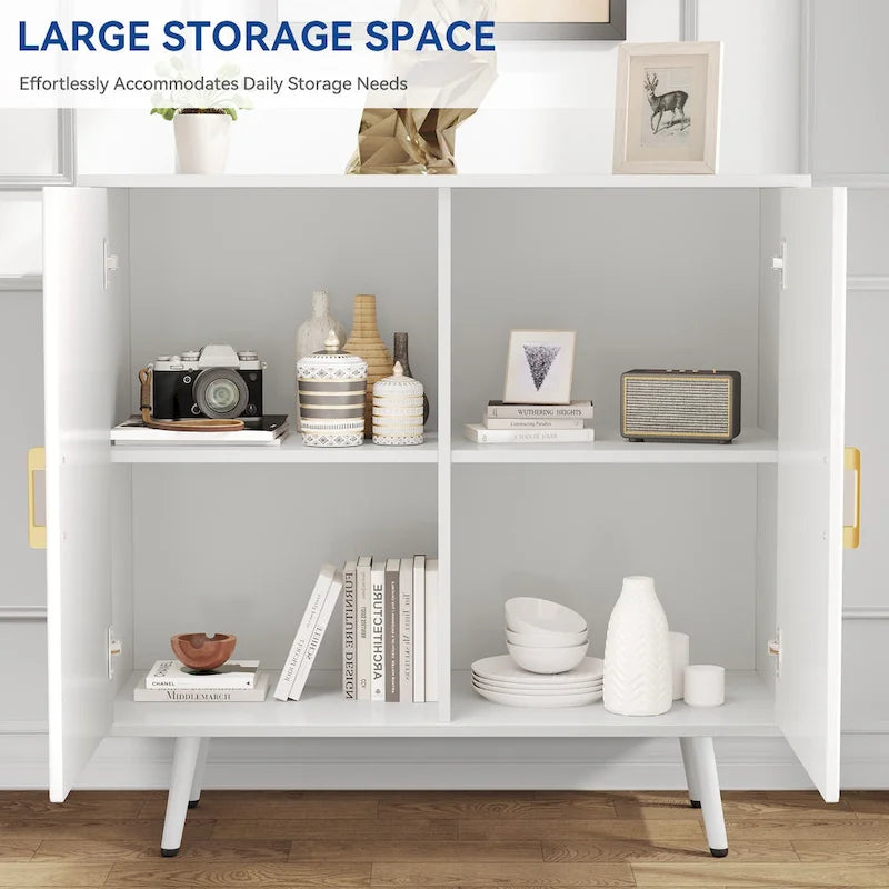 Meuble d'appoint moderne en bois à 2 portes