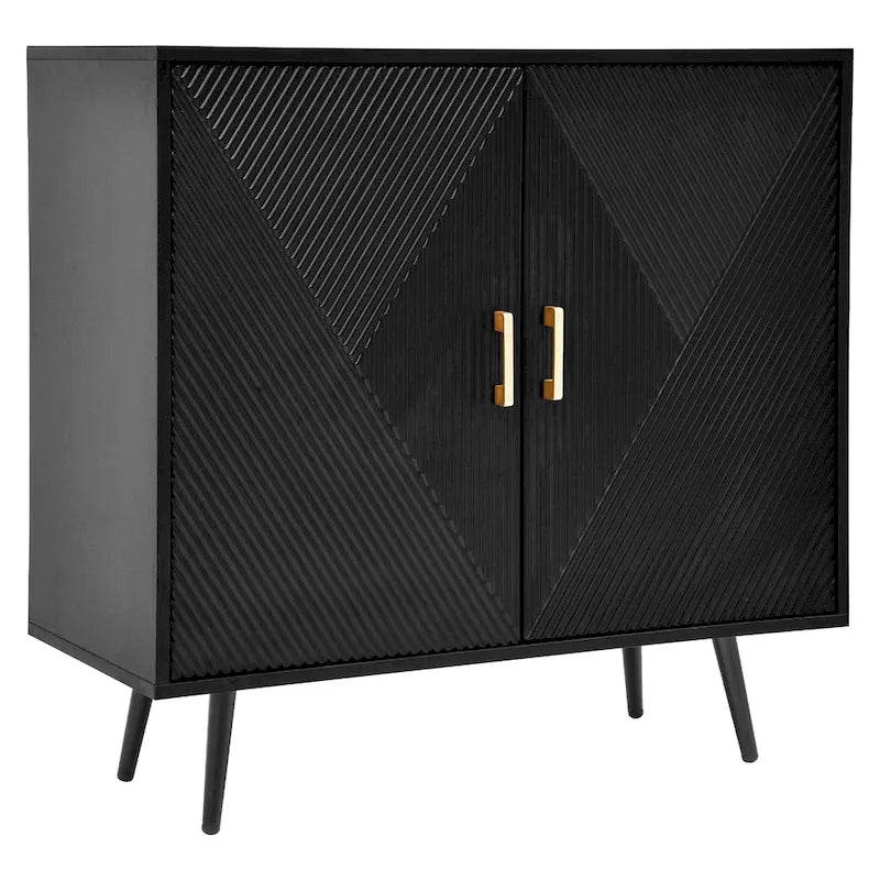 Meuble d'appoint moderne en bois à 2 portes