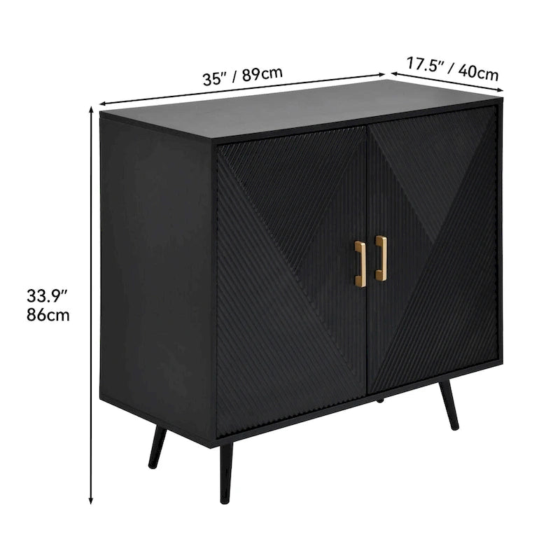 Meuble d'appoint moderne en bois à 2 portes