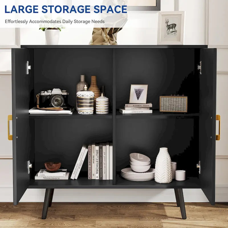 Meuble d'appoint moderne en bois à 2 portes