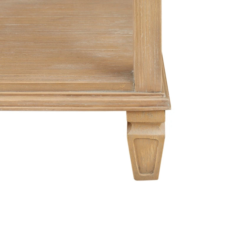 Table de chevet naturelle claire avec tiroir et étagère