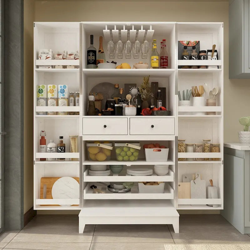 Meuble de cuisine multifonctionnel et casier à vin, garde-manger.