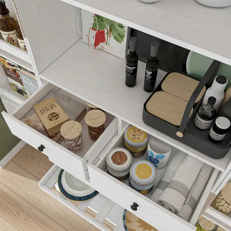 Meuble de cuisine multifonctionnel et casier à vin, garde-manger.