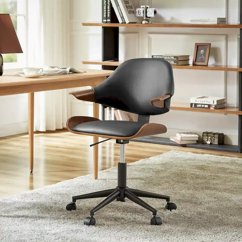 Chaise de bureau réglable et à roulettes