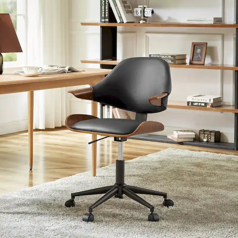 Chaise de bureau réglable et à roulettes