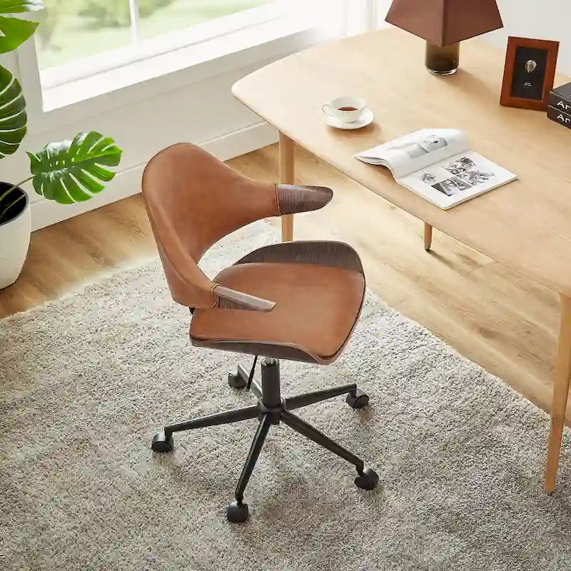 Chaise de bureau réglable et à roulettes