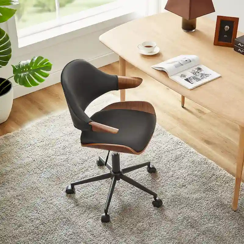 Chaise de bureau réglable et à roulettes